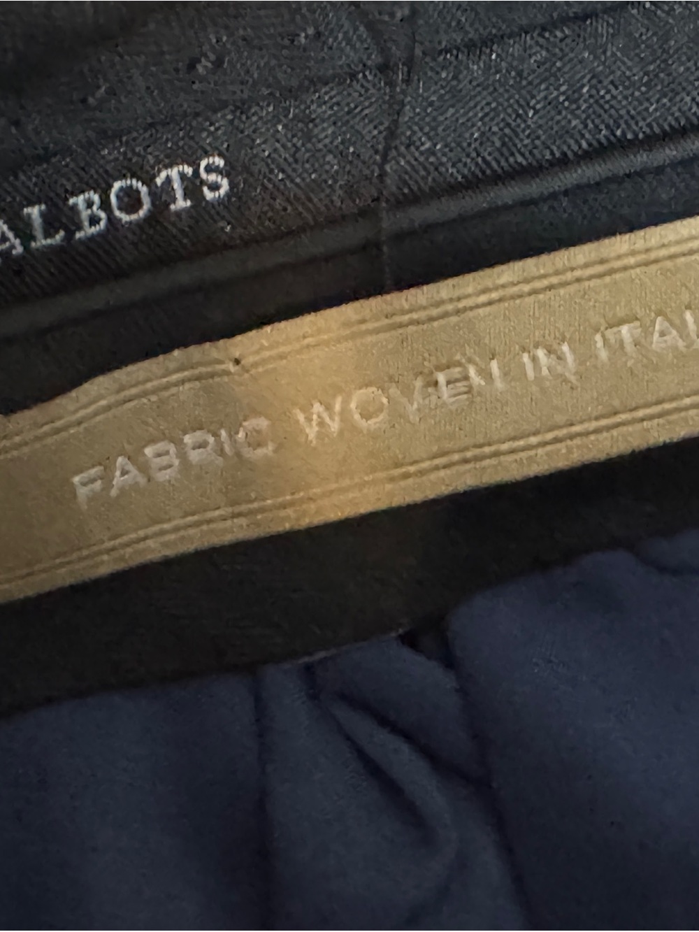 Talbots Navy Wool Straight-Leg Dress Trousers - Picture 3 of 9